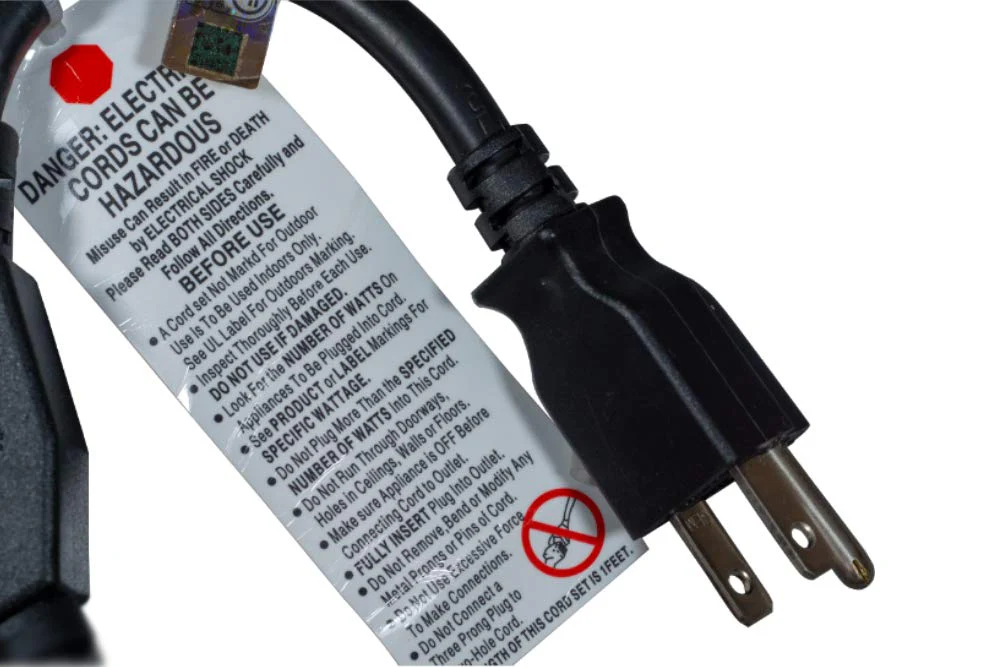 ZADA36PQ-Y-P2 Power Cord Extension & Splitter, NEMA 5-15P to NEMA 5-15R x 2, 13A, 125V (Black) - Image 4