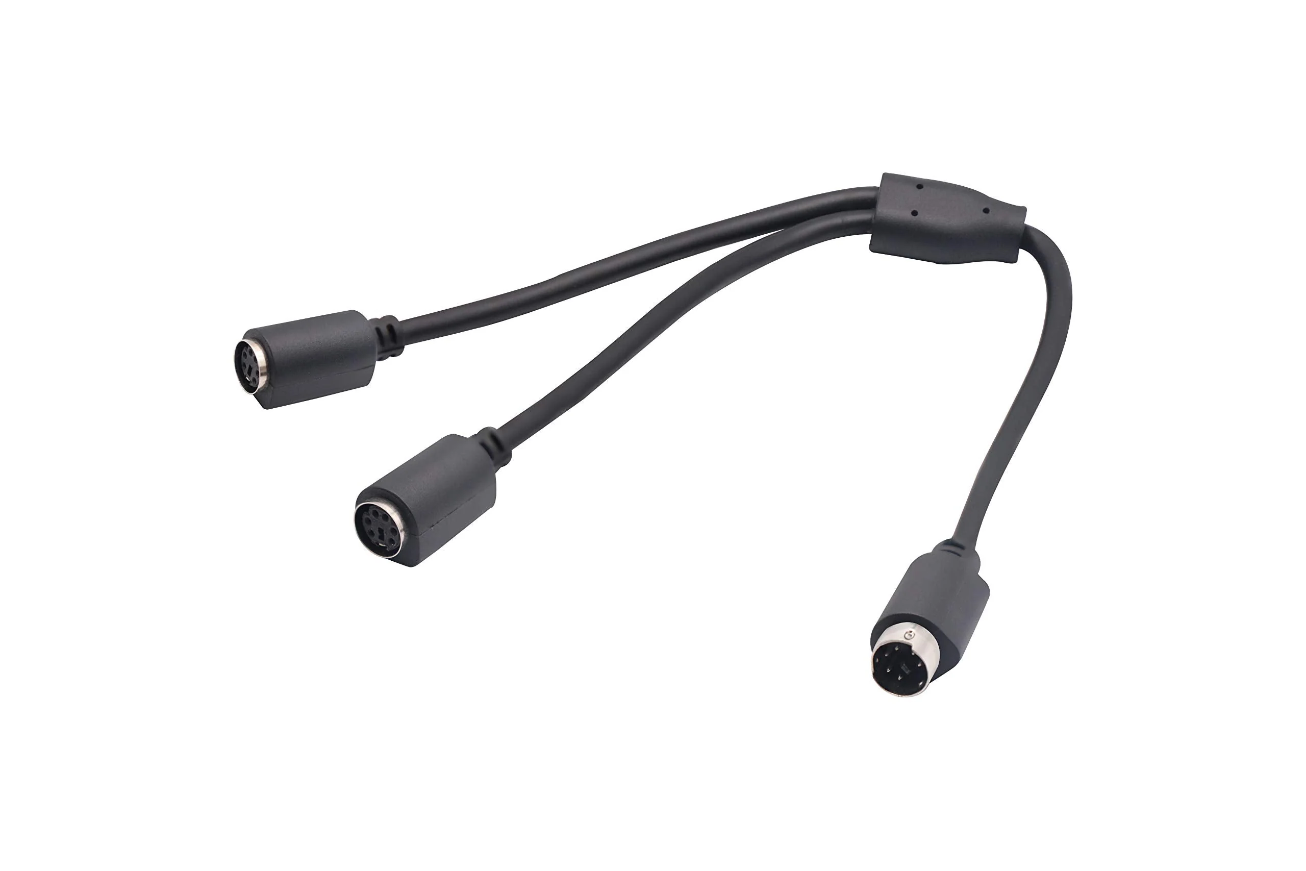 zdyCGTime PS 2 Splitter 6 pin Mini Din Male Plug to 2 x Female Sockets Cable Mouse/Keyboard Y Splitter Cable- PS/1 (M) to PS/2 (F) (30cm/1ft) (6 pin) - Image 3